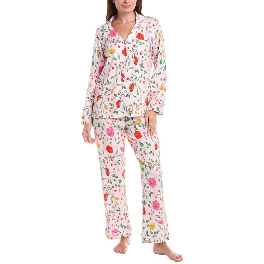 Bedhead Womens  2Pc Long Pajama Set, Pink